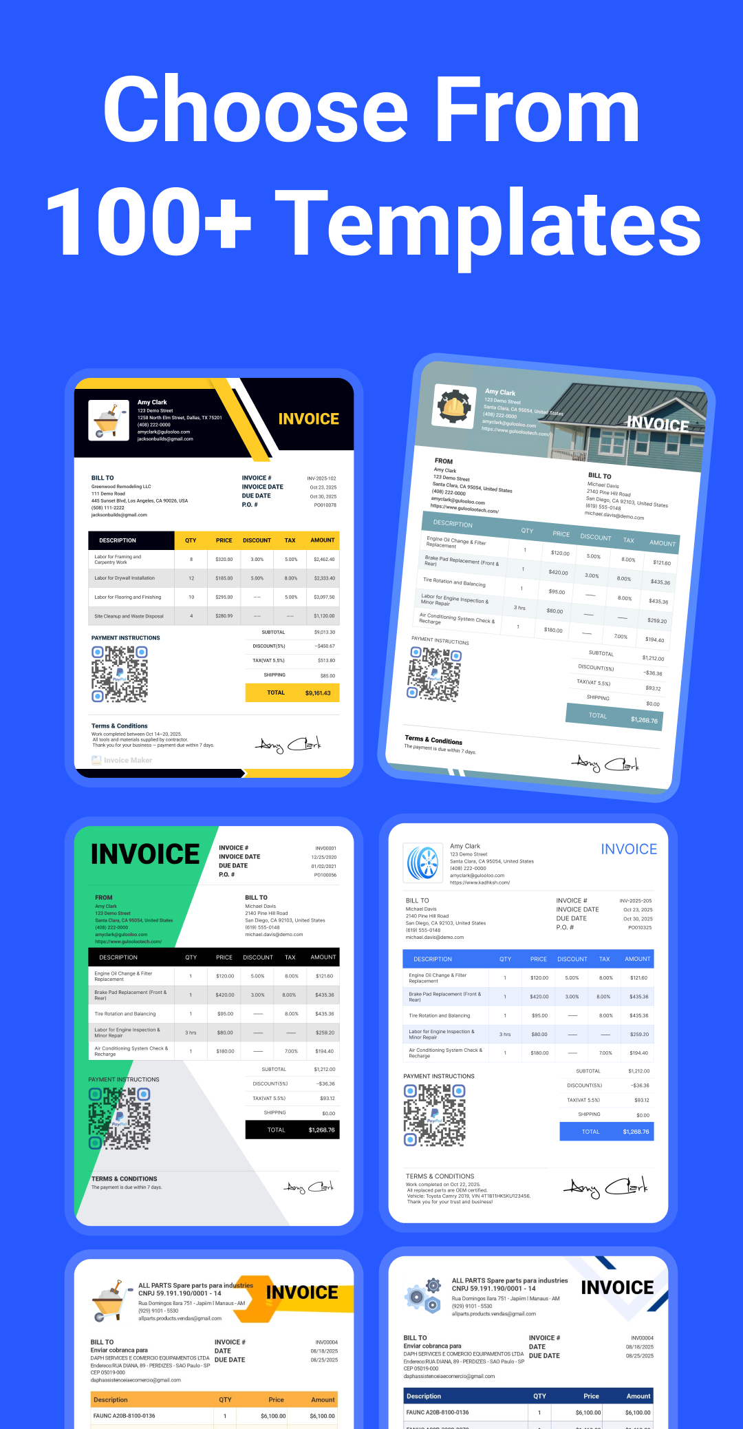 اسکرین شات 4 برنامه Invoice Maker - InvoiceBase