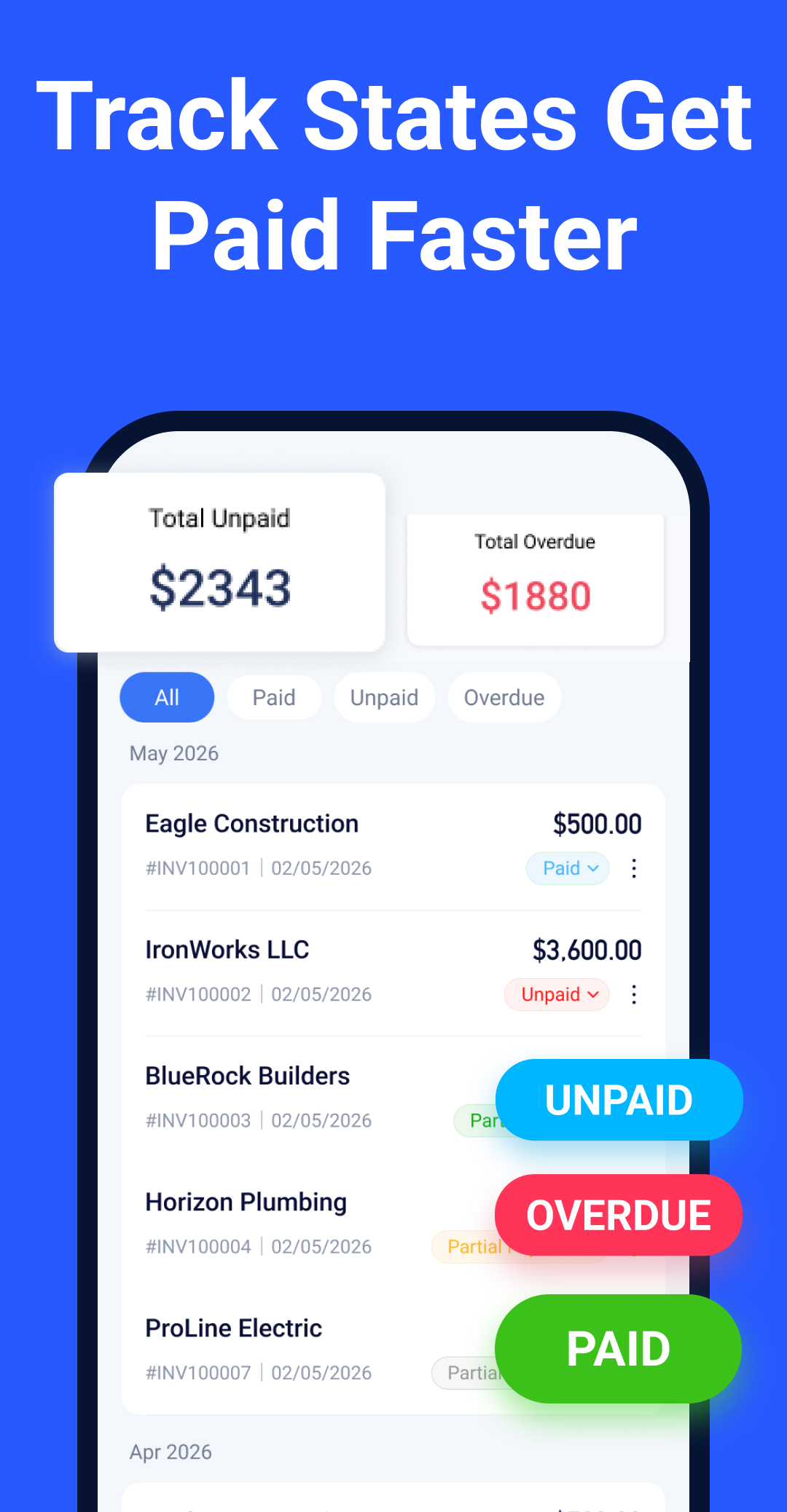 اسکرین شات 6 برنامه Invoice Maker - InvoiceBase
