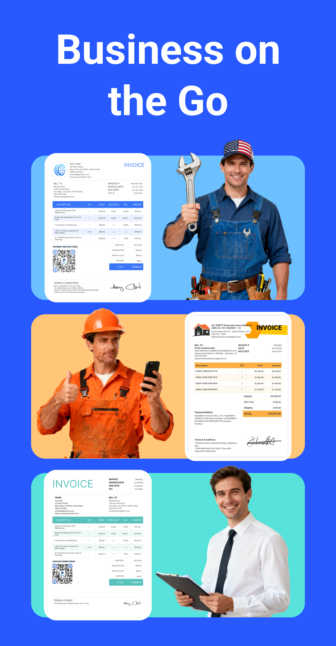 اسکرین شات 3 برنامه Invoice Maker - InvoiceBase