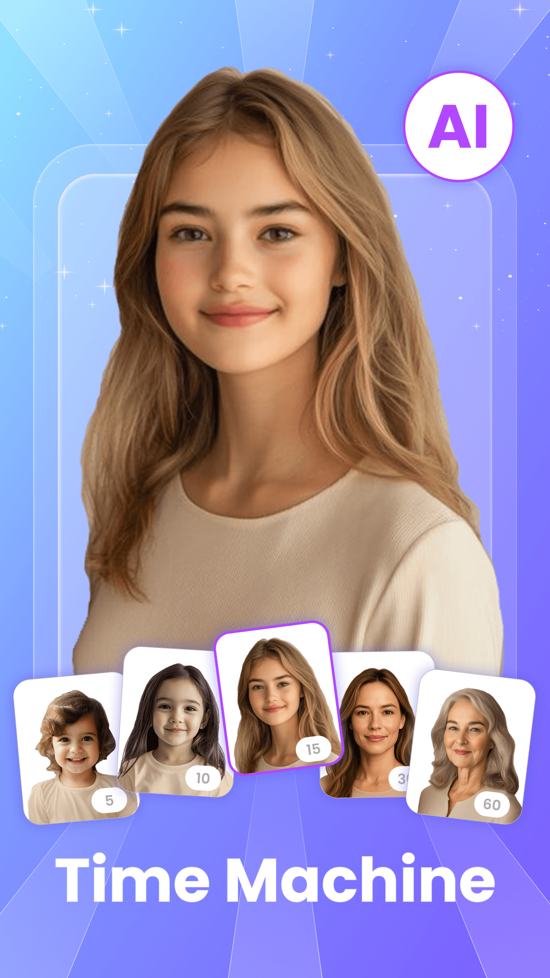 اسکرین شات 2 برنامه AI Face Aging: Face Changer