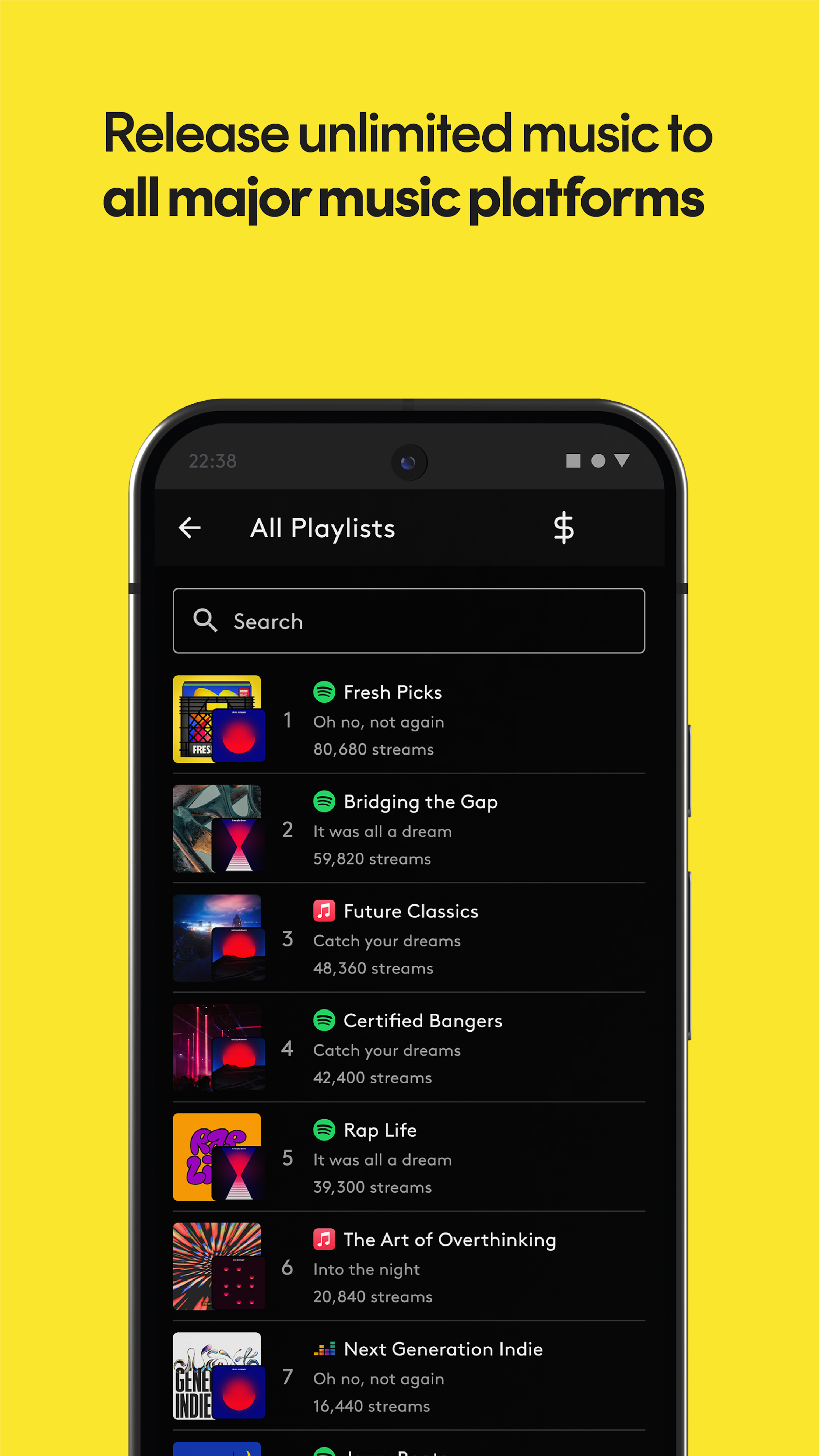 اسکرین شات 3 برنامه Amuse Music Distribution