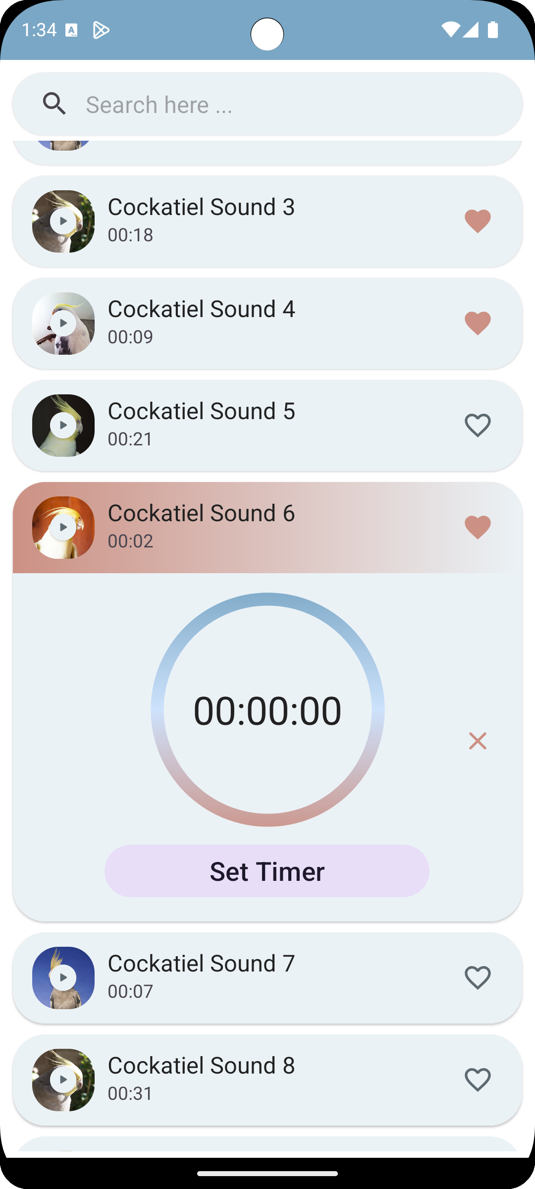 اسکرین شات 6 برنامه Cockatiel Sounds