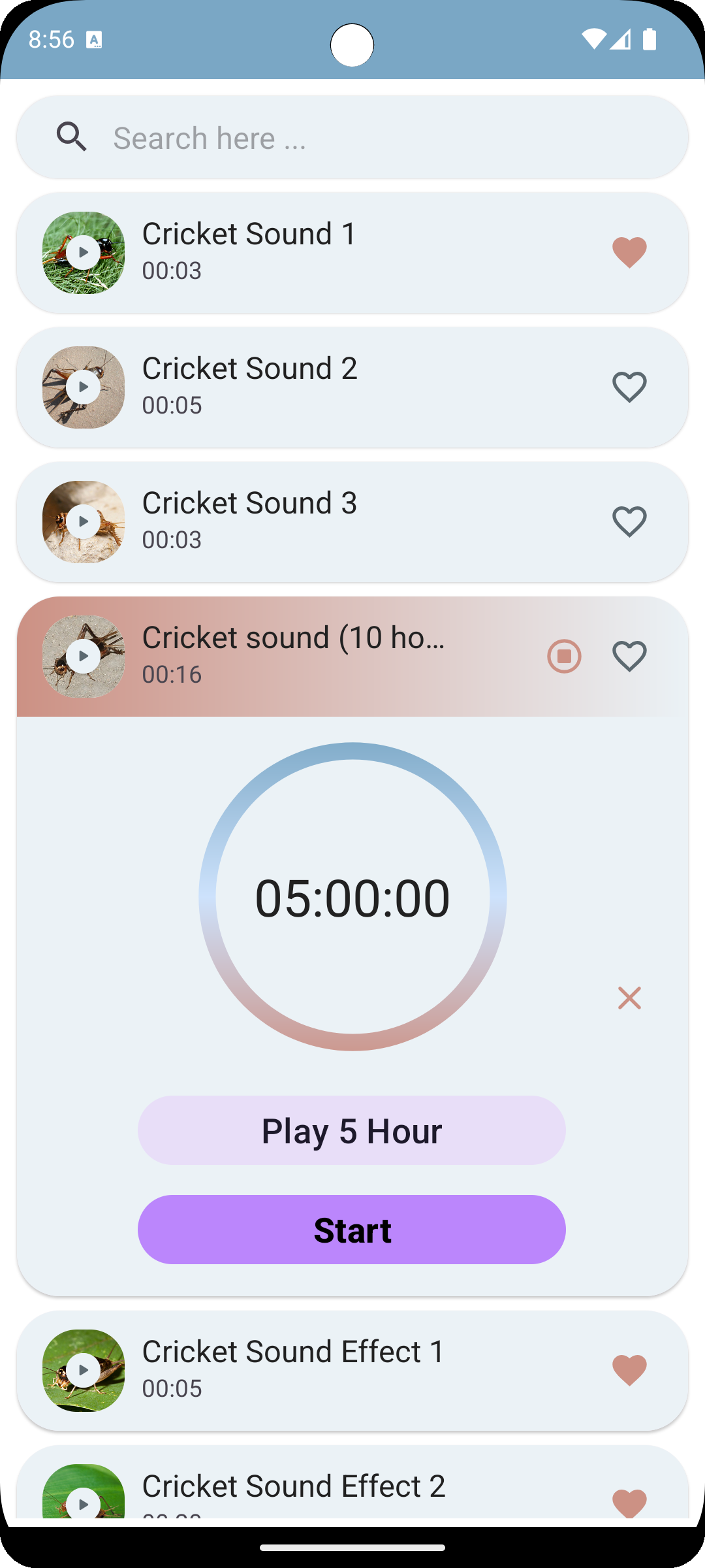 اسکرین شات 6 برنامه Cricket Sounds