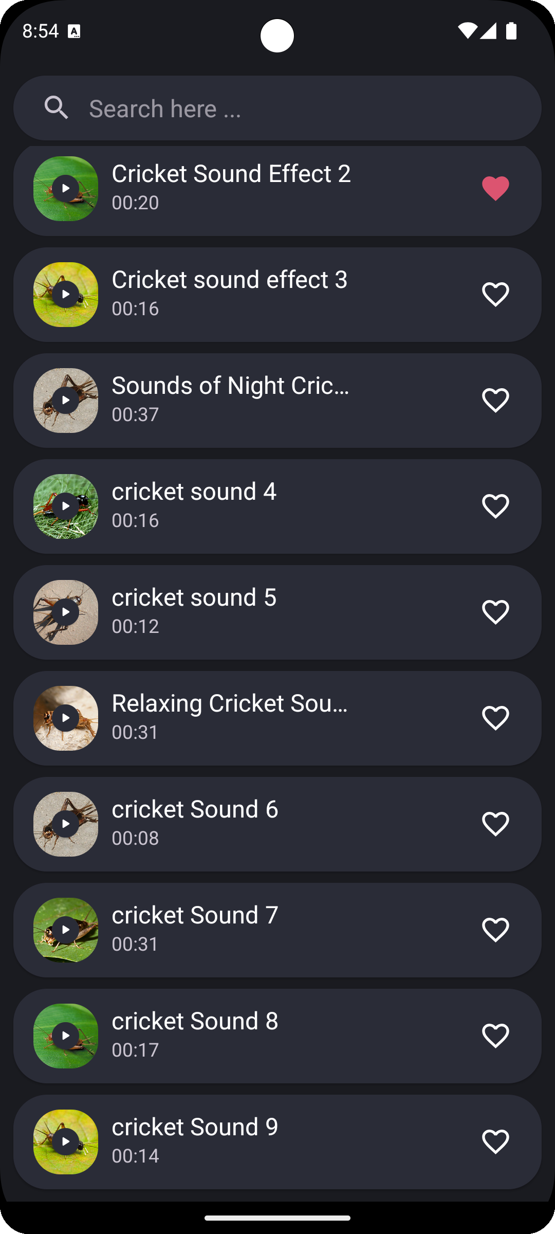 اسکرین شات 4 برنامه Cricket Sounds