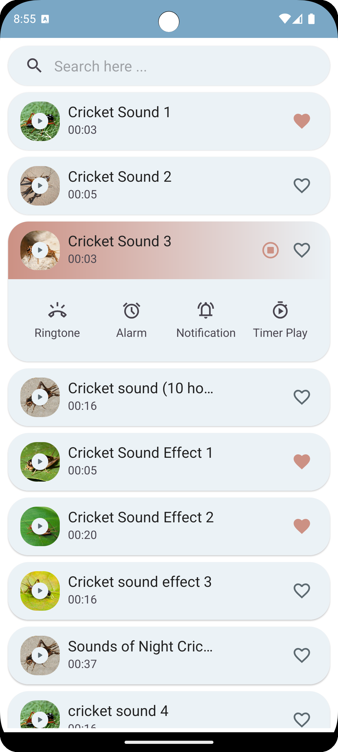 اسکرین شات 5 برنامه Cricket Sounds