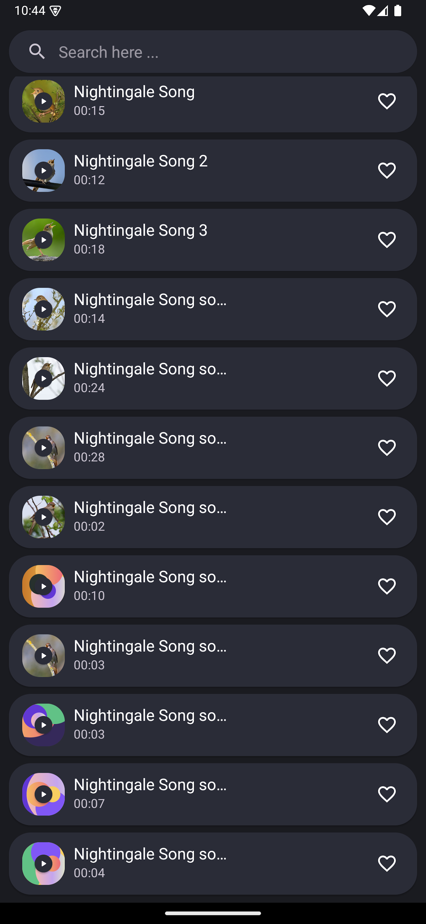 اسکرین شات 6 برنامه Nightingale Sounds