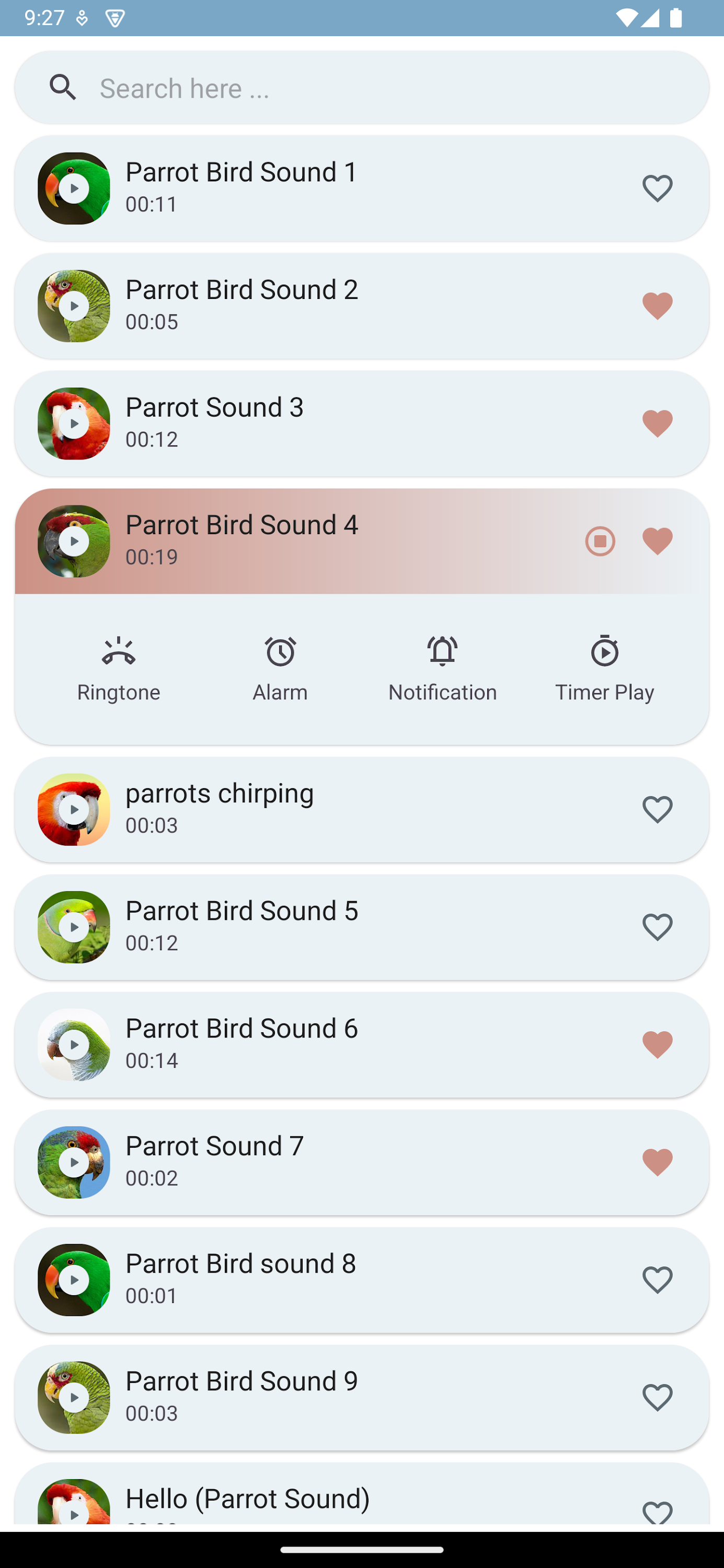 اسکرین شات 5 برنامه Parrot sounds