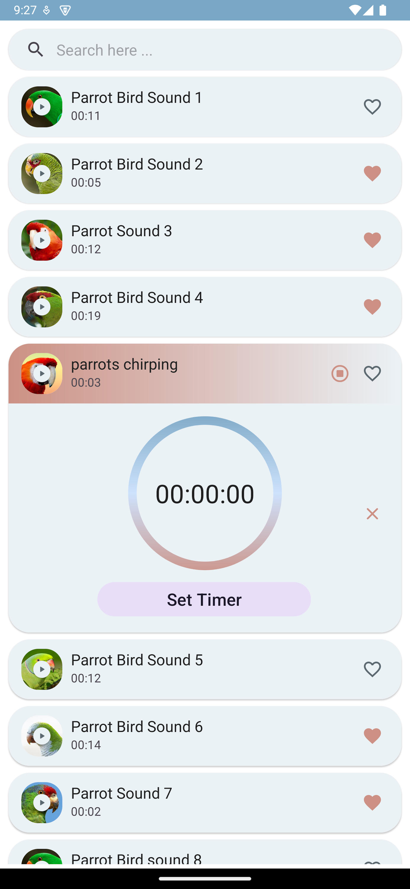 اسکرین شات 6 برنامه Parrot sounds