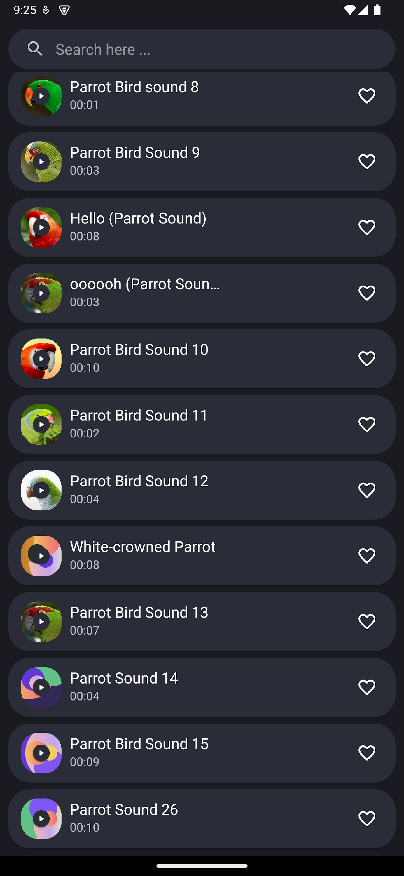 اسکرین شات 4 برنامه Parrot sounds