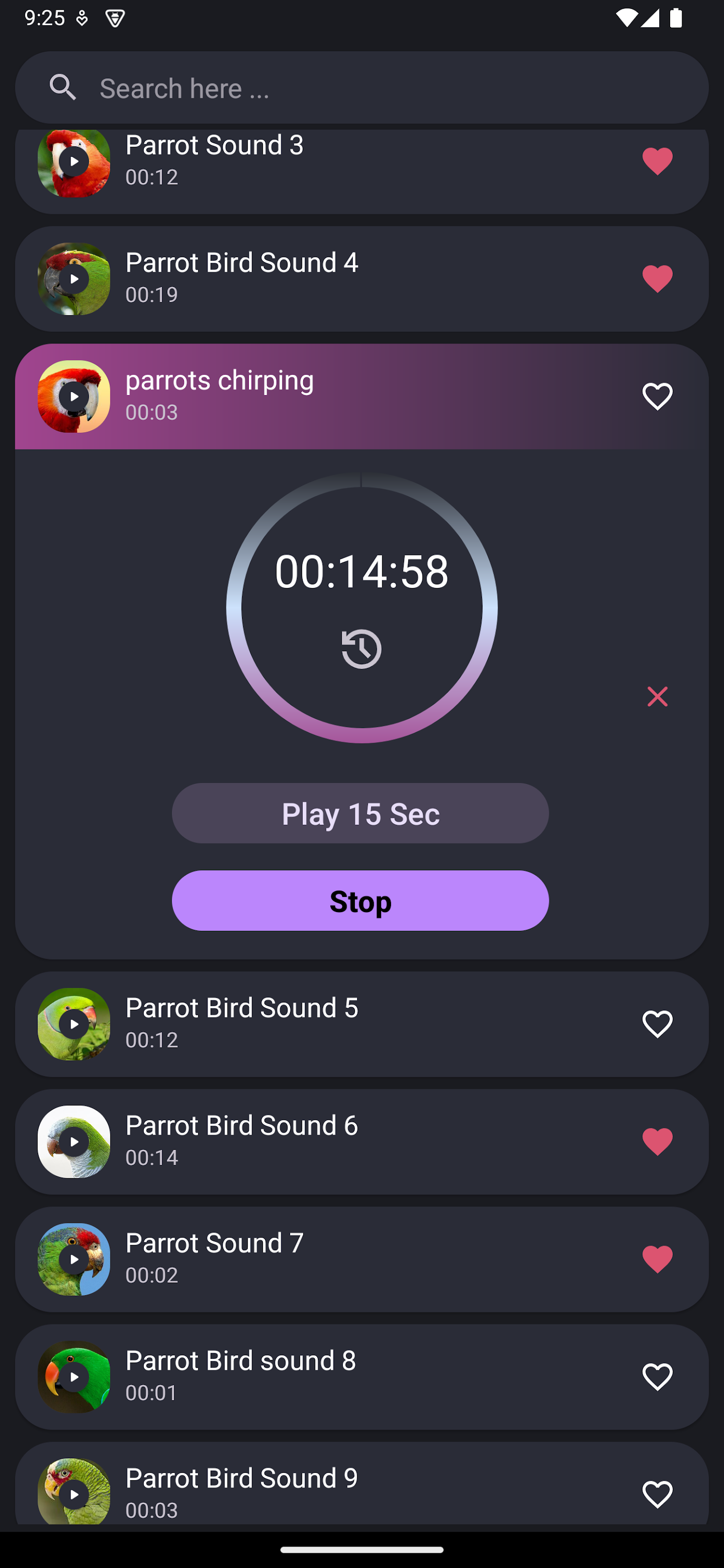 اسکرین شات 3 برنامه Parrot sounds