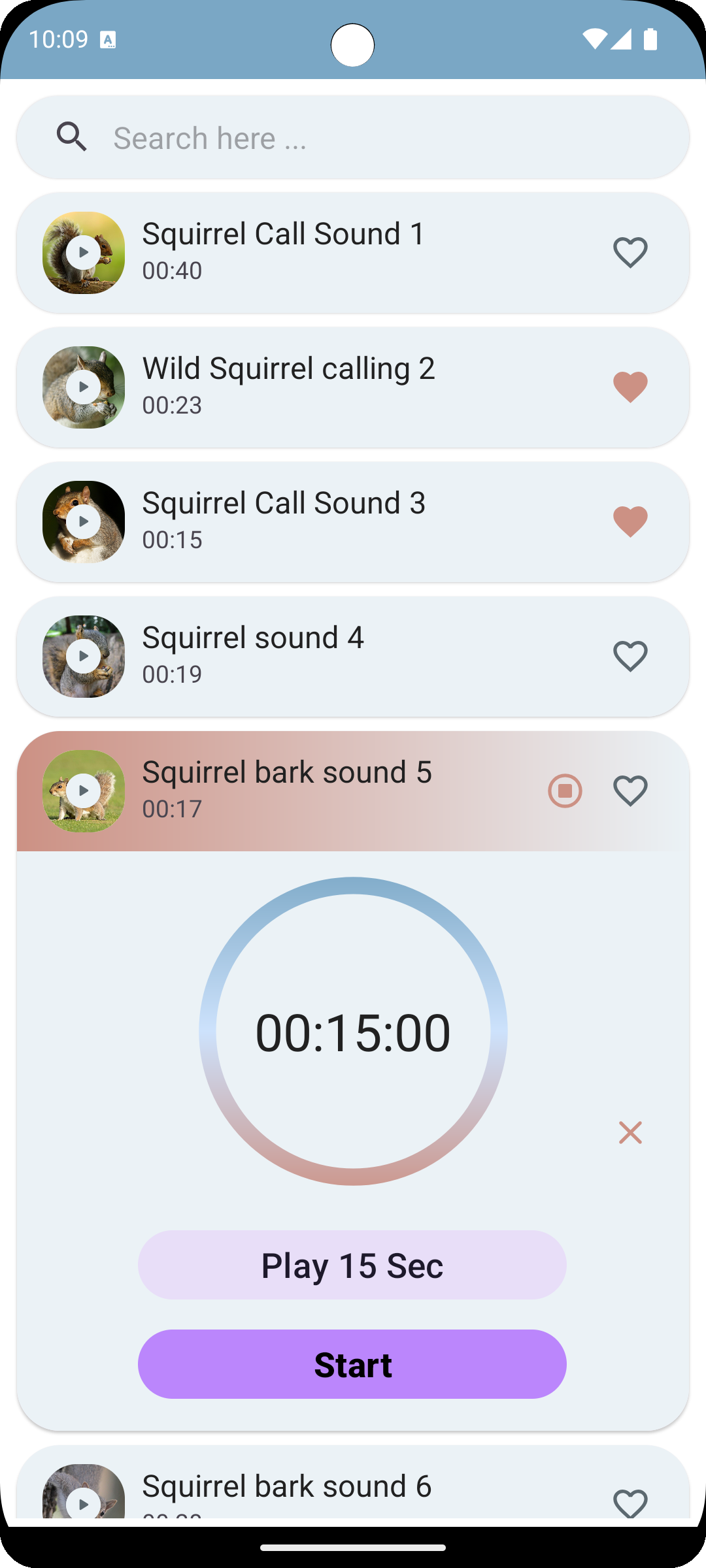 اسکرین شات 6 برنامه Squirrel Sounds