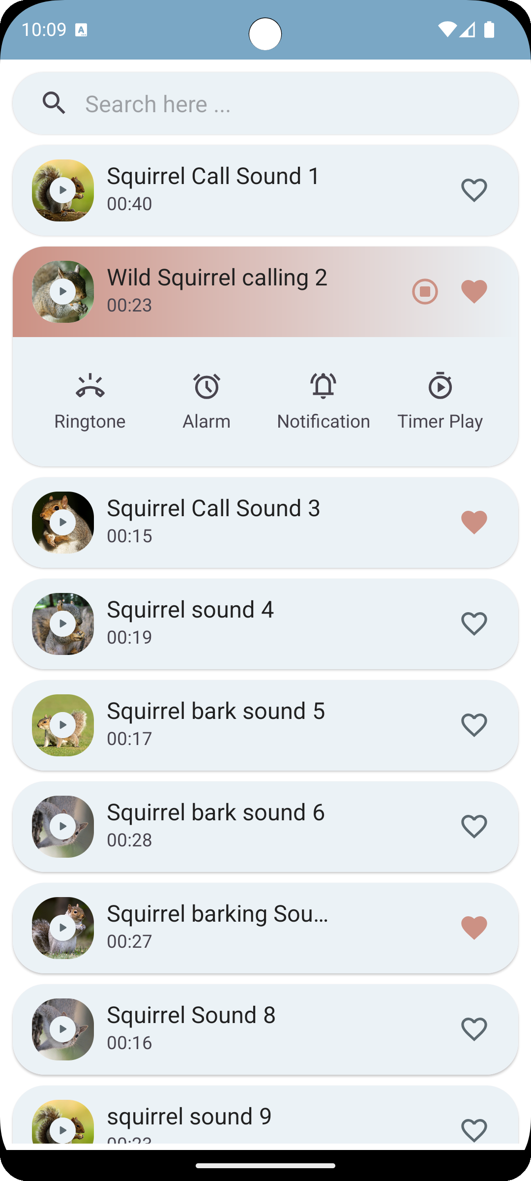 اسکرین شات 5 برنامه Squirrel Sounds