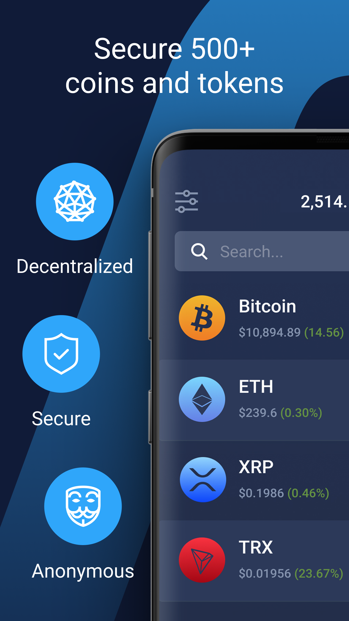 اسکرین شات 1 برنامه Bitcoin Wallet Crypto Ethereum