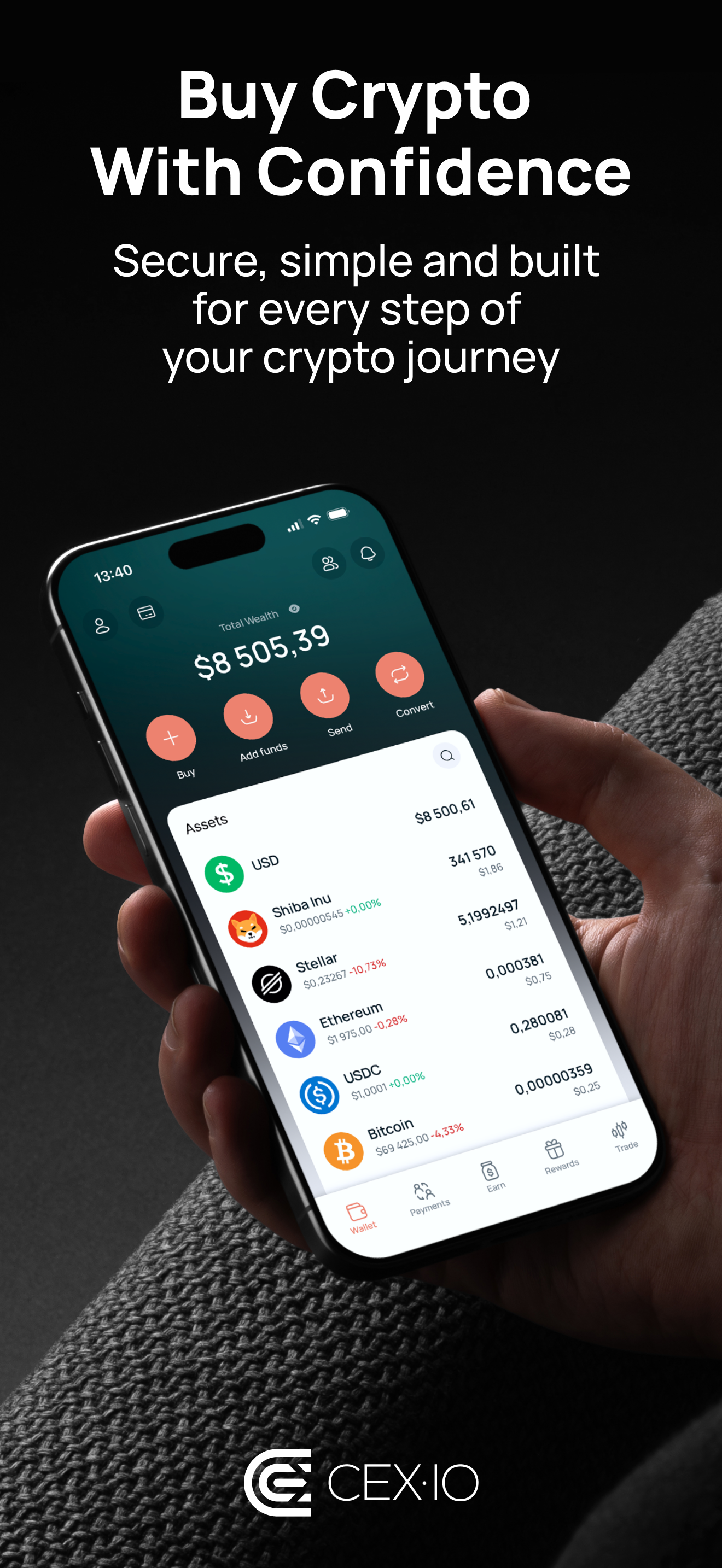 اسکرین شات 1 برنامه CEX.IO: Crypto Exchange