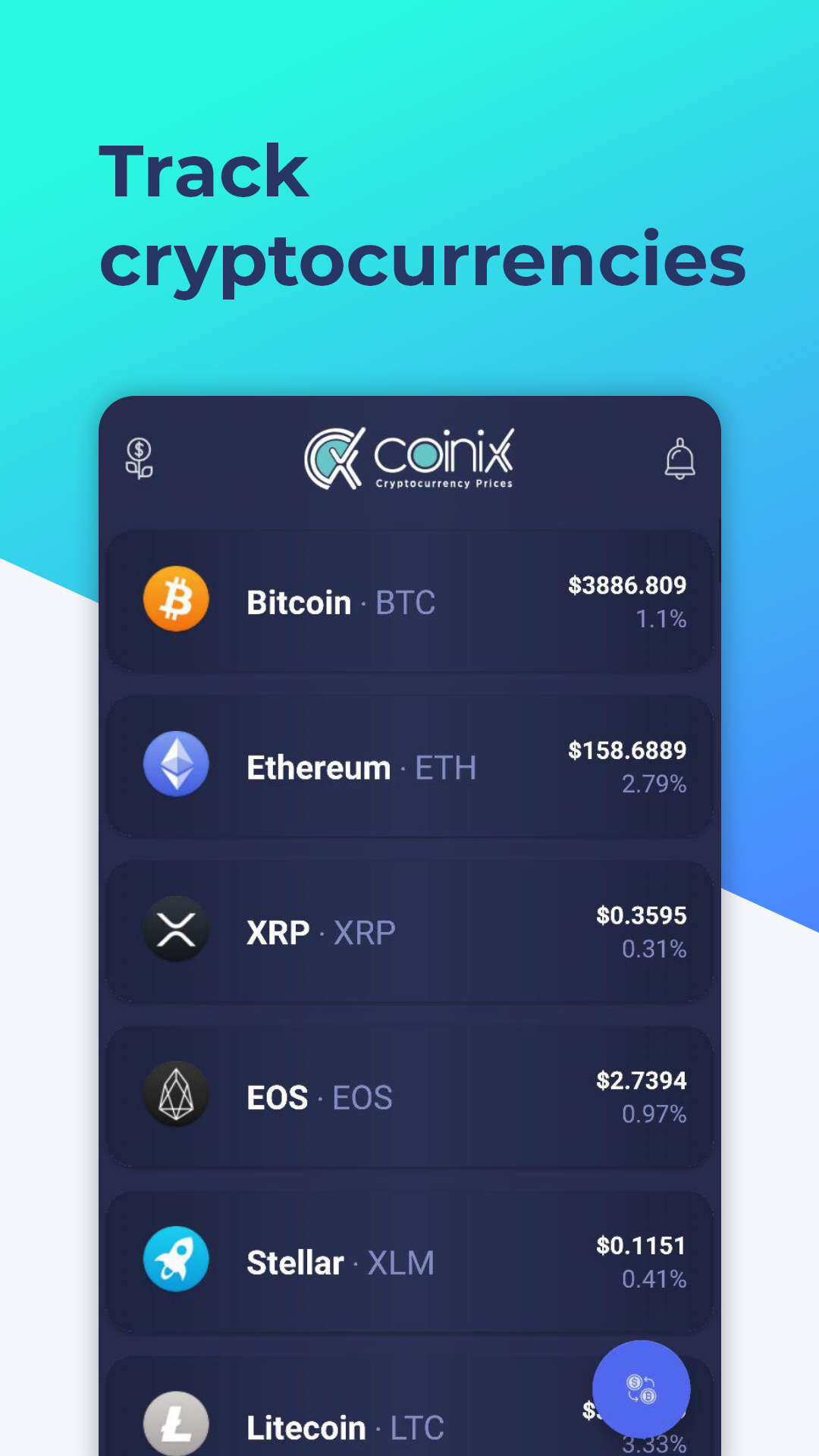 اسکرین شات 1 برنامه کوین ایکس (قیمت بیت کوین)