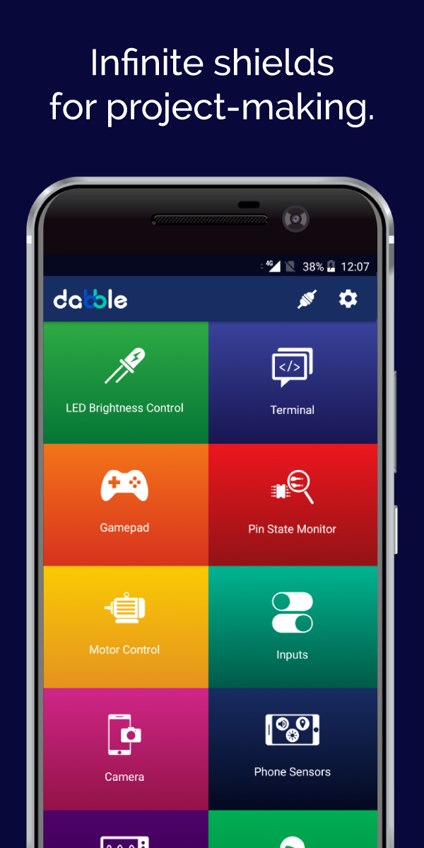اسکرین شات 1 برنامه Arduino ESP Bluetooth - Dabble