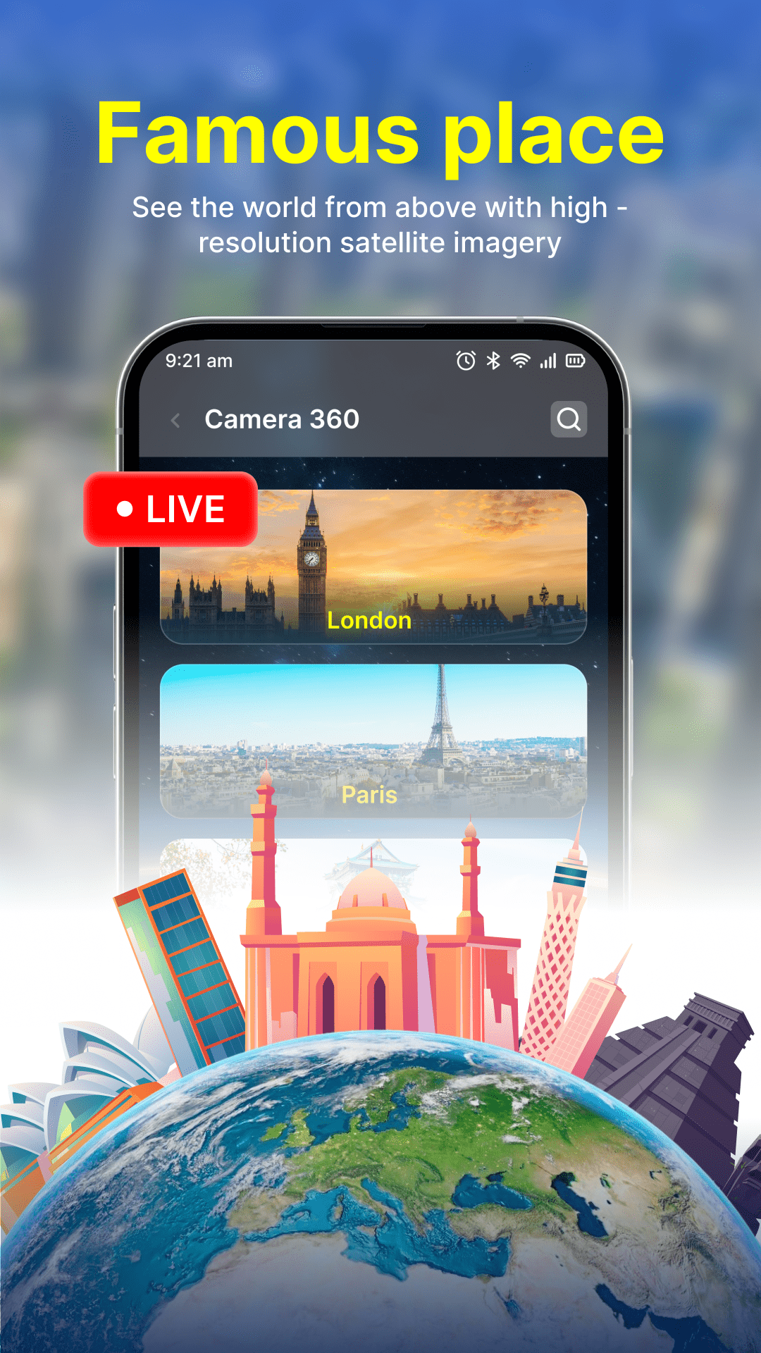 اسکرین شات 3 برنامه Live Cam Earth Map - GPS Cam