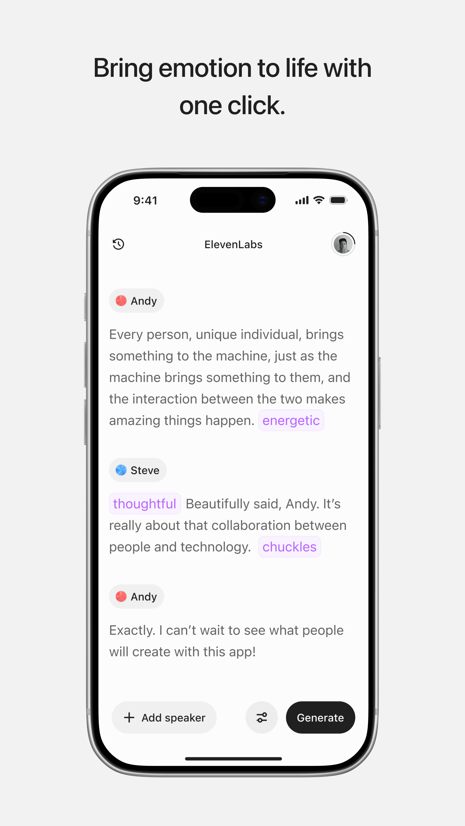 اسکرین شات 7 برنامه ElevenLabs: AI Voice Generator