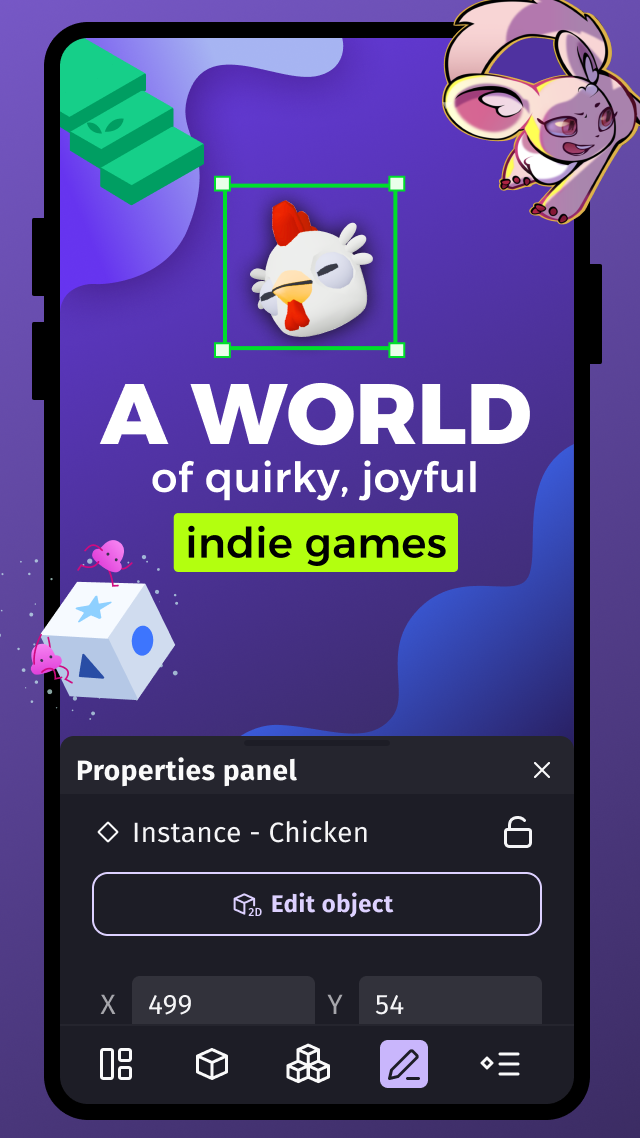 اسکرین شات 1 برنامه GDevelop - Create & Play Games