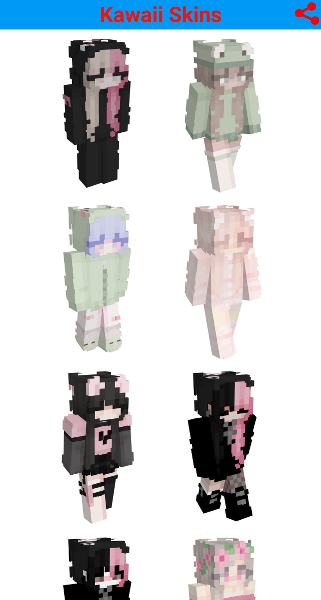 اسکرین شات 2 برنامه Kawaii Skins For Minecraft