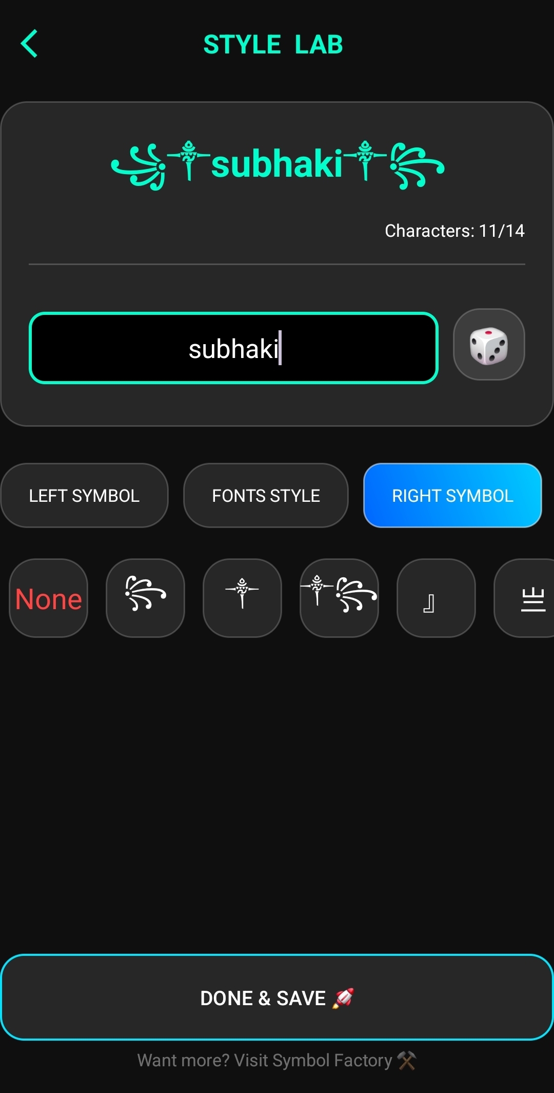 اسکرین شات 3 برنامه Pro Name Style: Elite Symbols