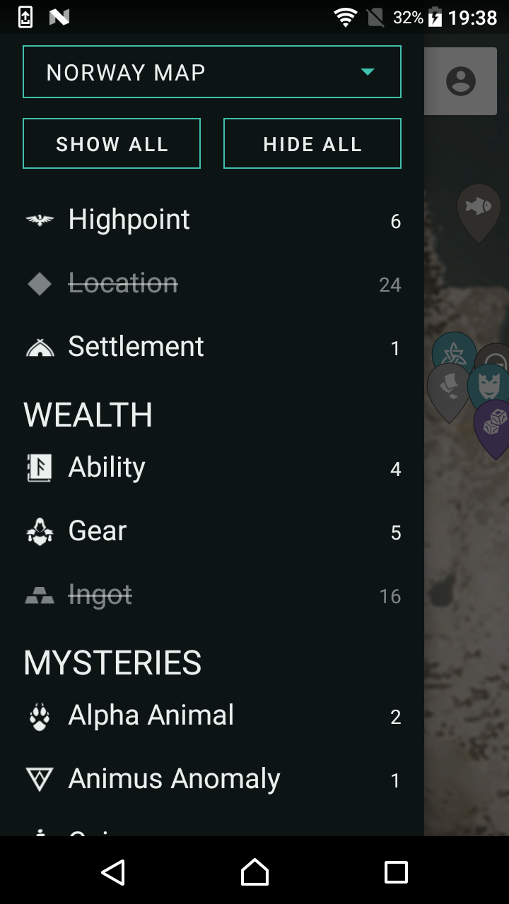 اسکرین شات 3 برنامه MapGenie: AC Valhalla Map