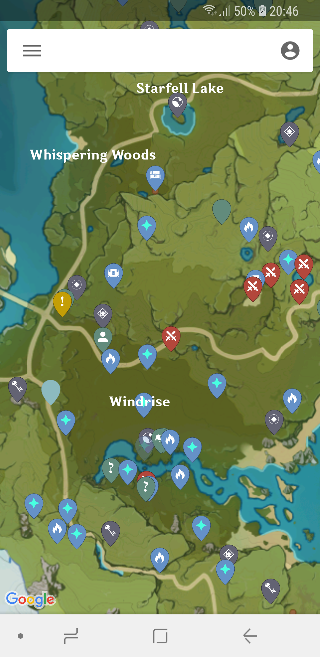 اسکرین شات 1 برنامه MapGenie: Genshin Impact Map