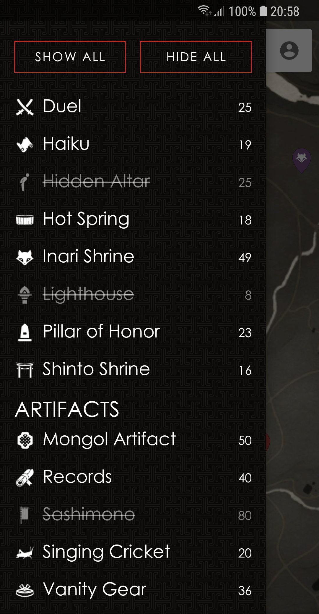 اسکرین شات 2 برنامه MapGenie: Tsushima Map