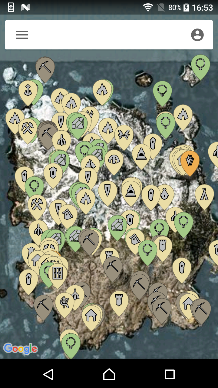 اسکرین شات 1 برنامه MapGenie: Skyrim Map