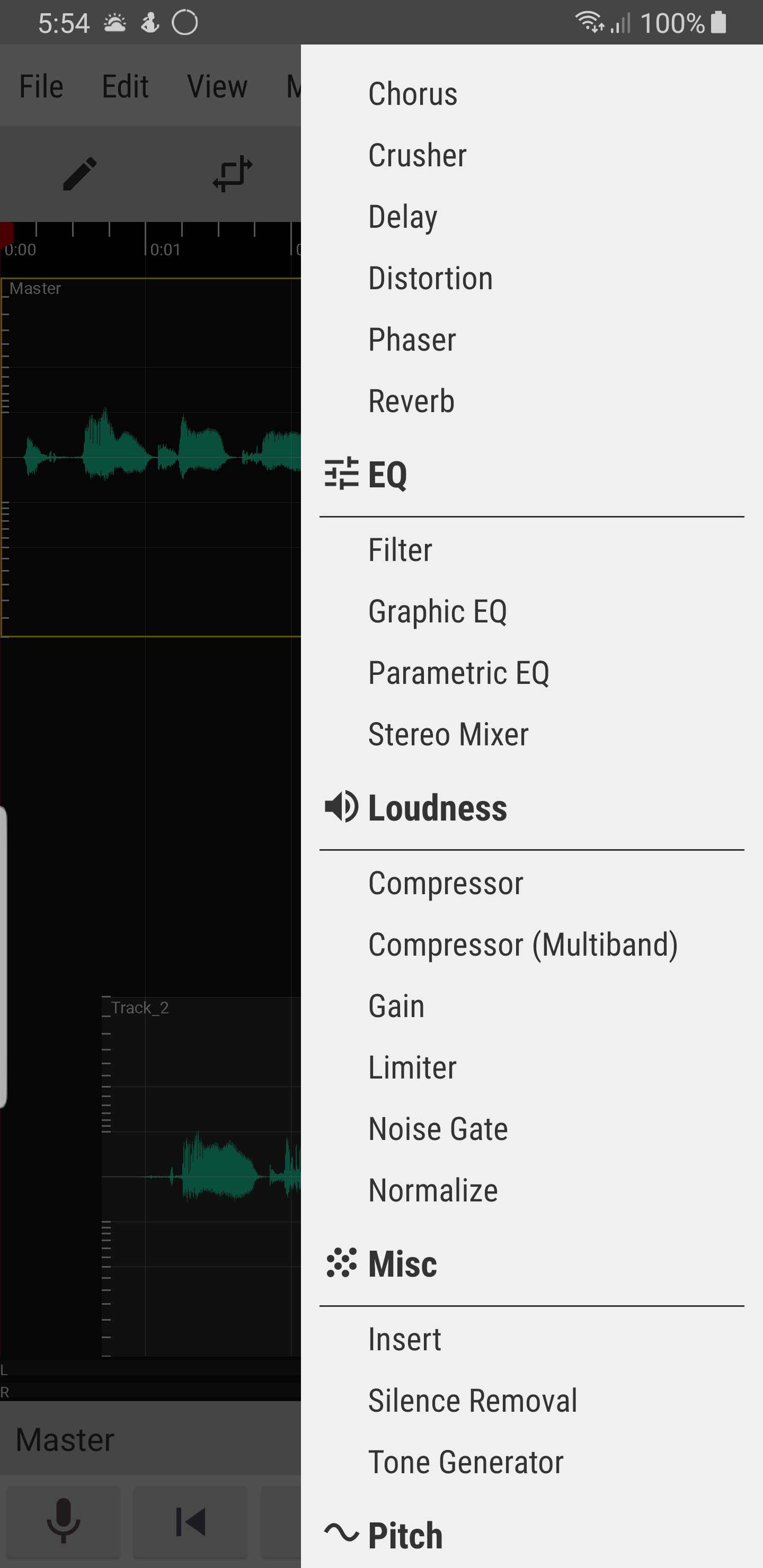 اسکرین شات 5 برنامه WaveEditor Record & Edit Audio