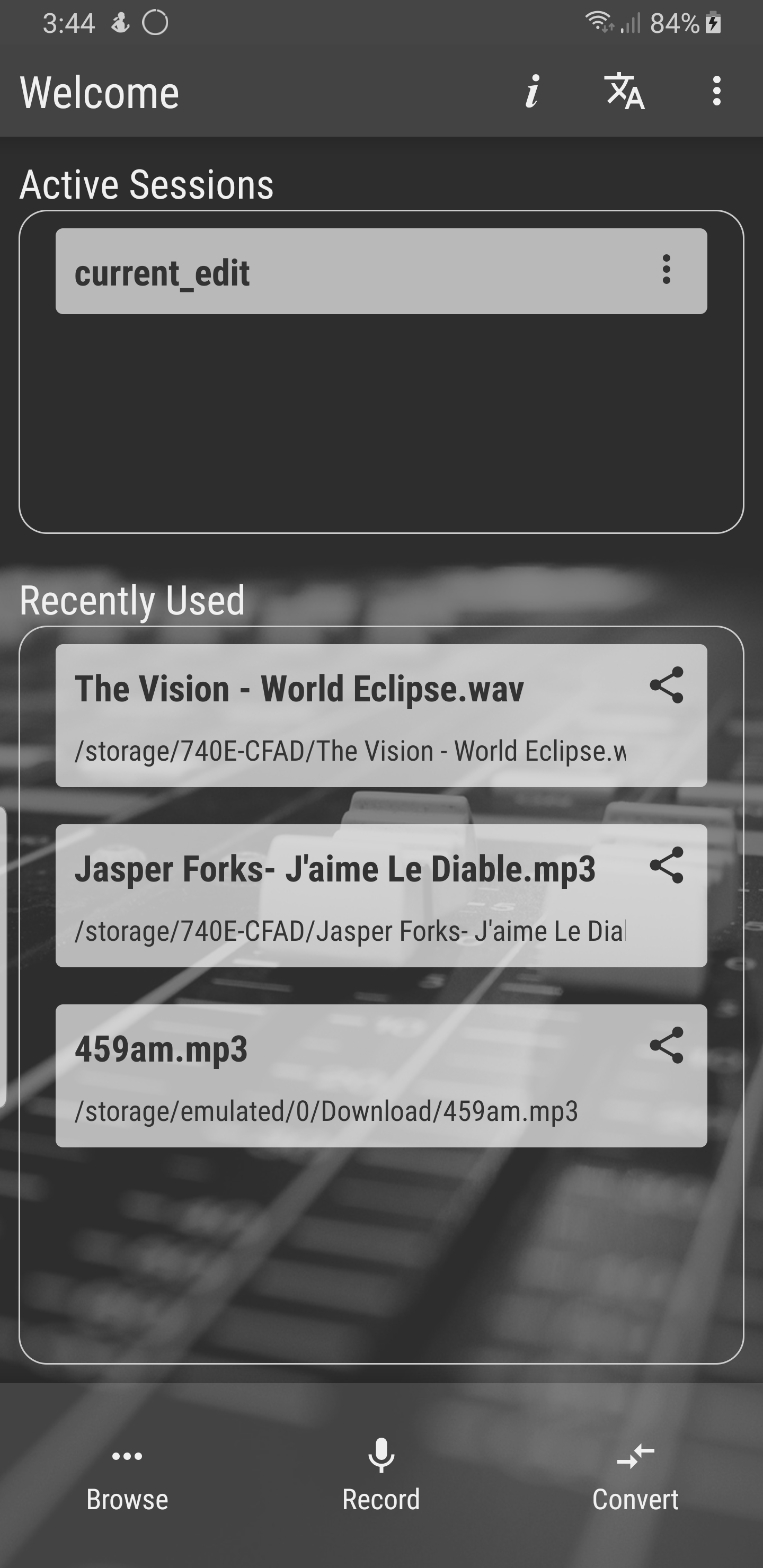 اسکرین شات 7 برنامه WaveEditor Record & Edit Audio