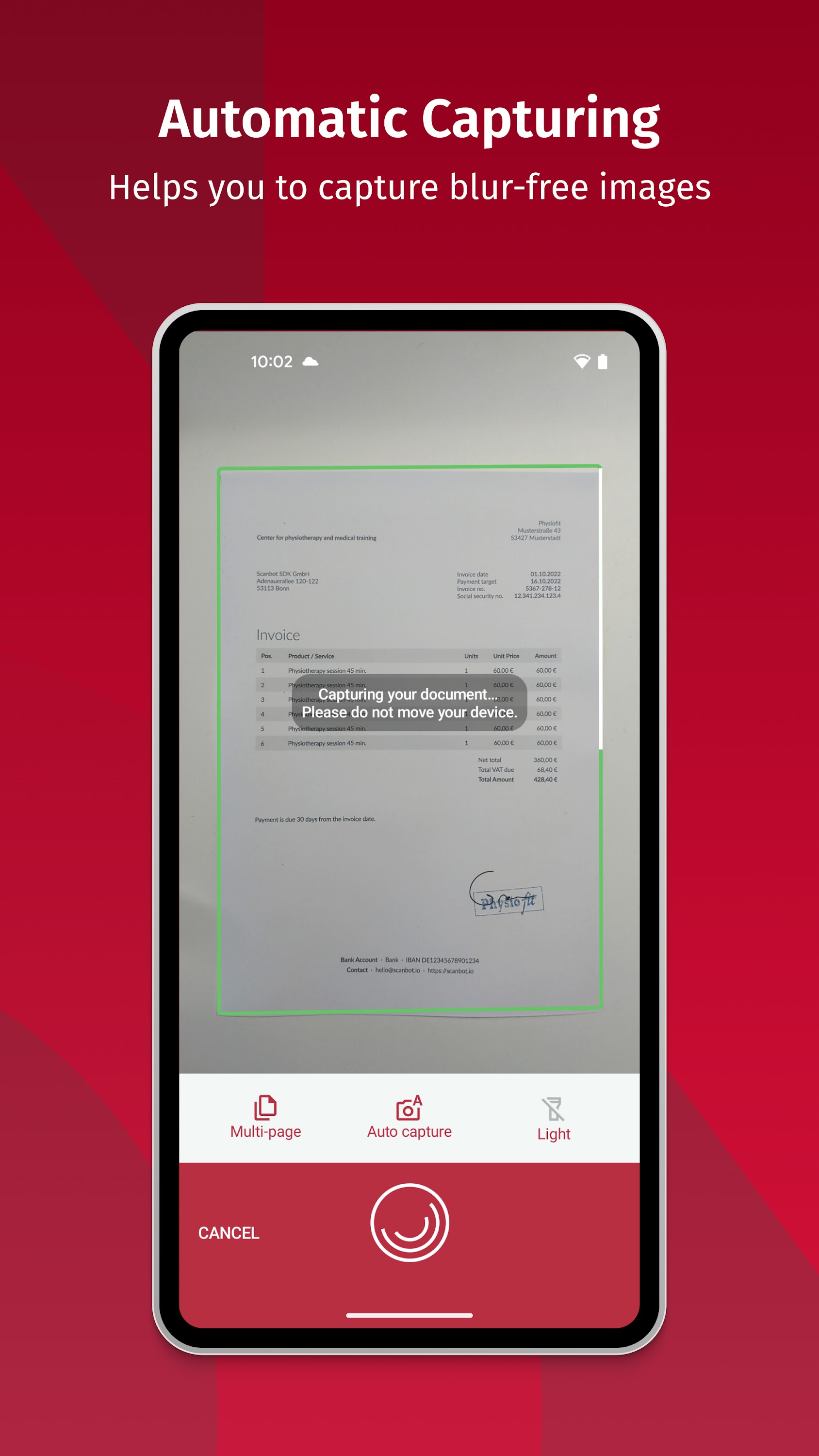 اسکرین شات 2 برنامه Scanbot SDK: Document Scanning