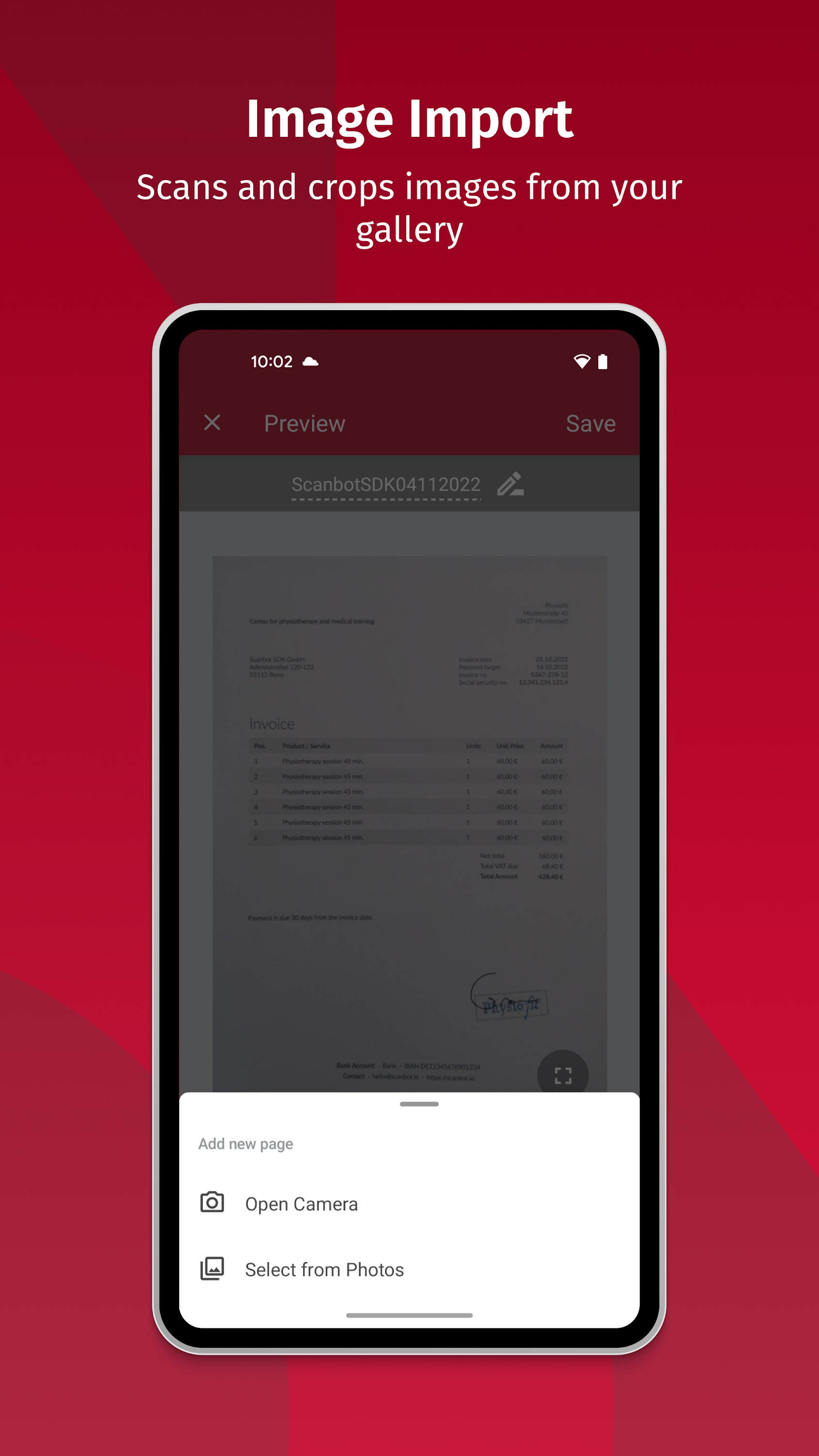 اسکرین شات 6 برنامه Scanbot SDK: Document Scanning