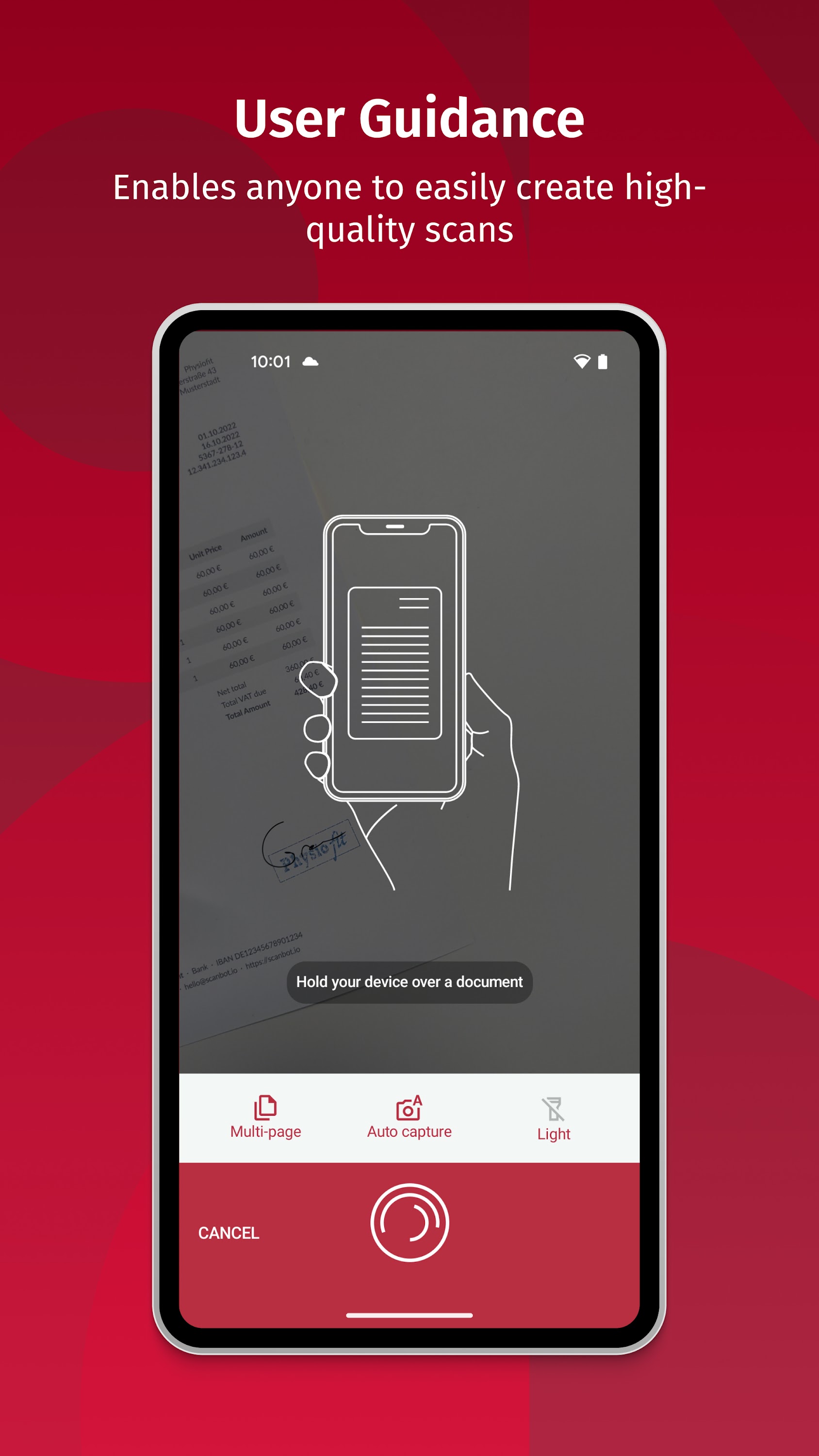 اسکرین شات 1 برنامه Scanbot SDK: Document Scanning