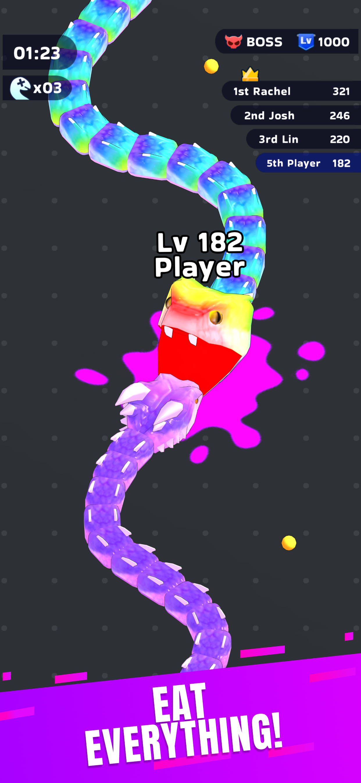 اسکرین شات 4 بازی Snake Clash!