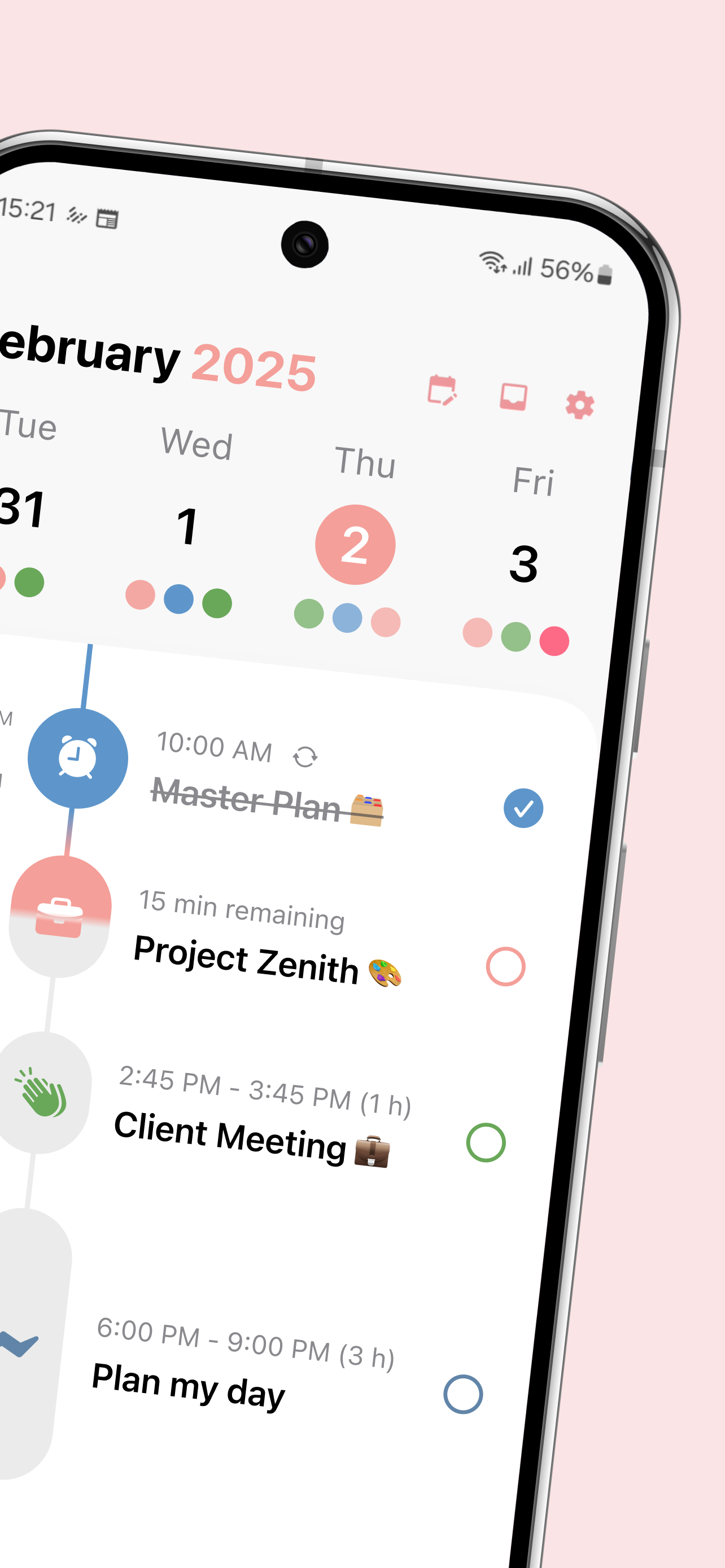 اسکرین شات 2 برنامه Structured - Daily Planner