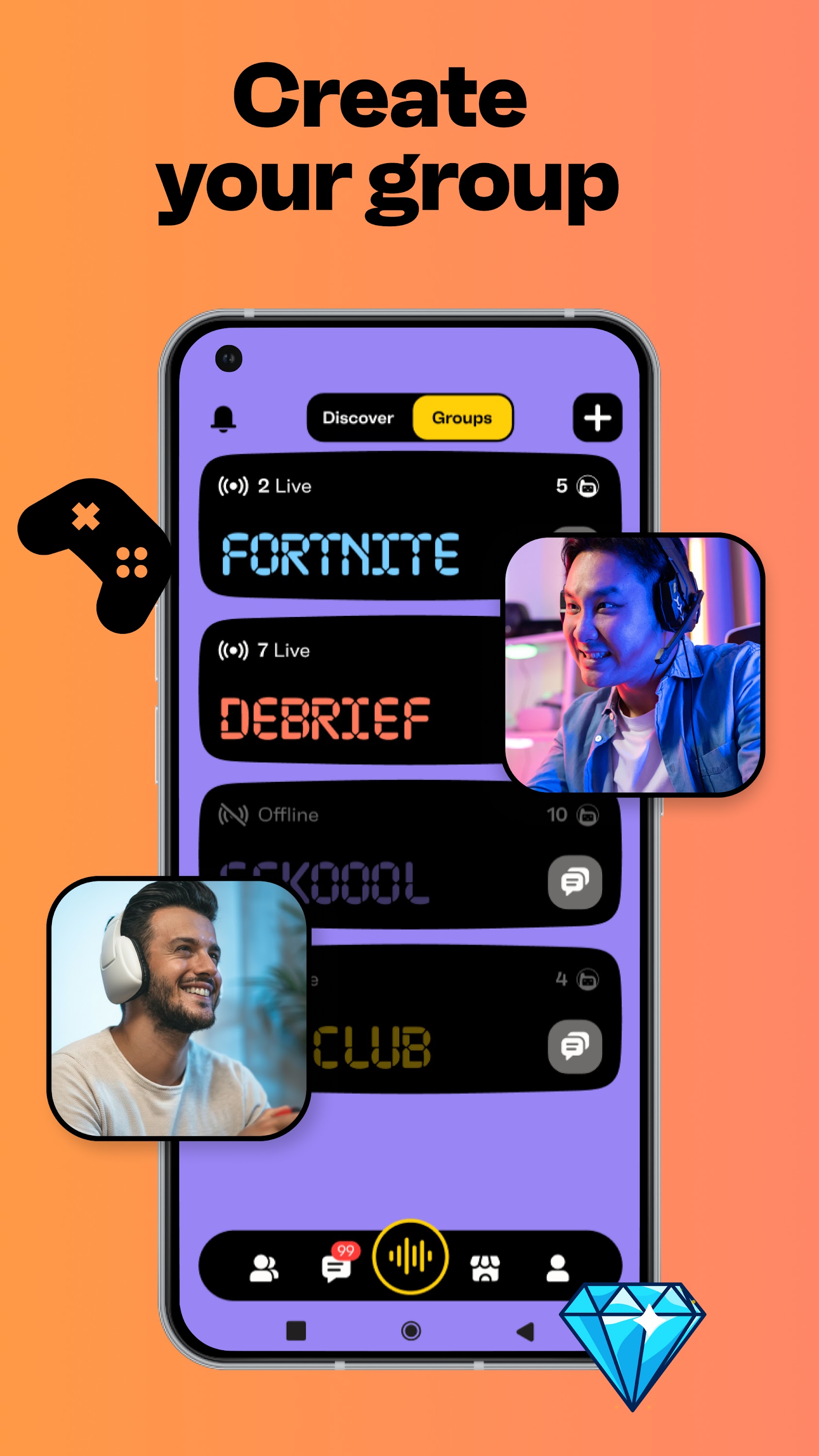 اسکرین شات 3 برنامه Walkie Talkie - All Talk App