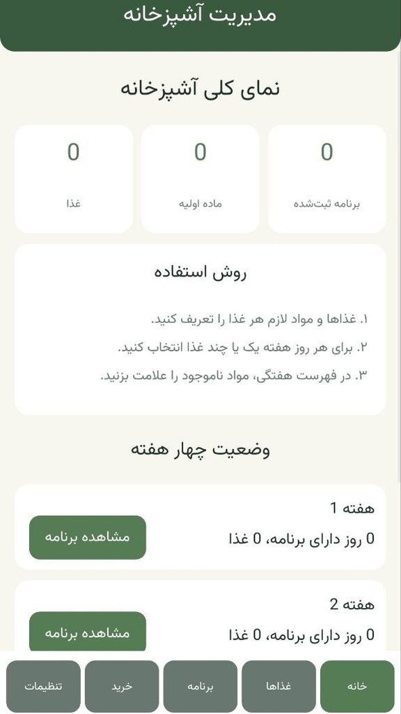 اسکرین شات 1 برنامه مدیریت آشپزخانه
