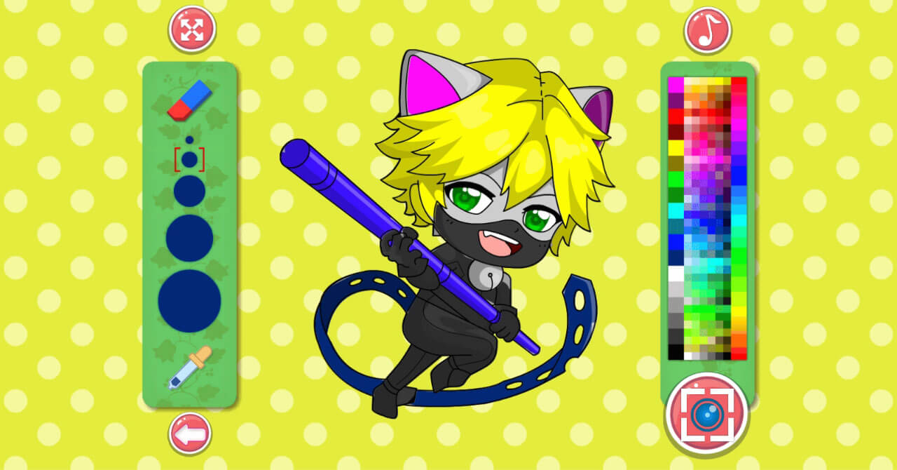 اسکرین شات 3 بازی دفتر نقاشی دختر کفشدوزکی و پسر گربه ای