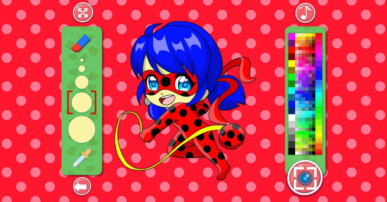 اسکرین شات 2 بازی دفتر نقاشی دختر کفشدوزکی و پسر گربه ای