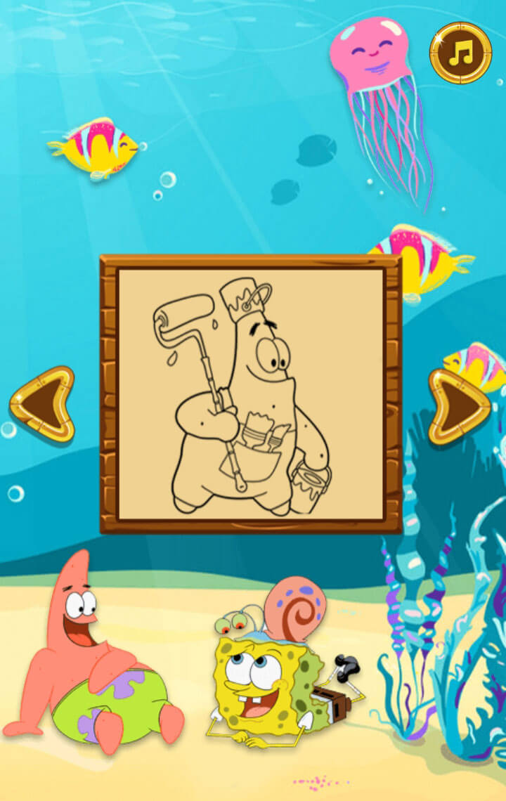 اسکرین شات 2 برنامه رنگ آمیزی باب اسفنجی