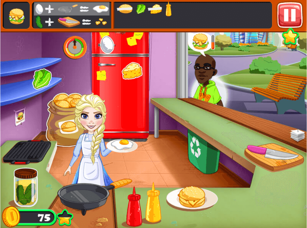 اسکرین شات 2 بازی بازی دخترانه همبرگری السا