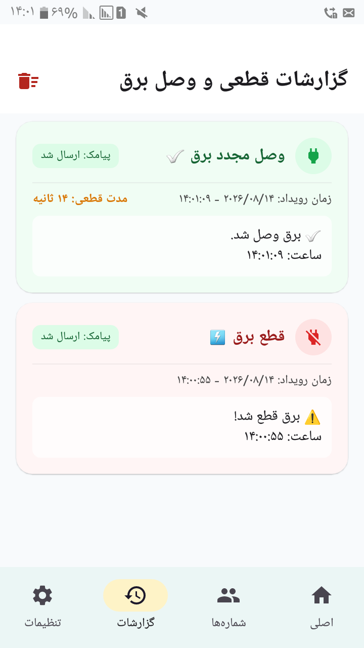 اسکرین شات 3 برنامه ‏پایش برق