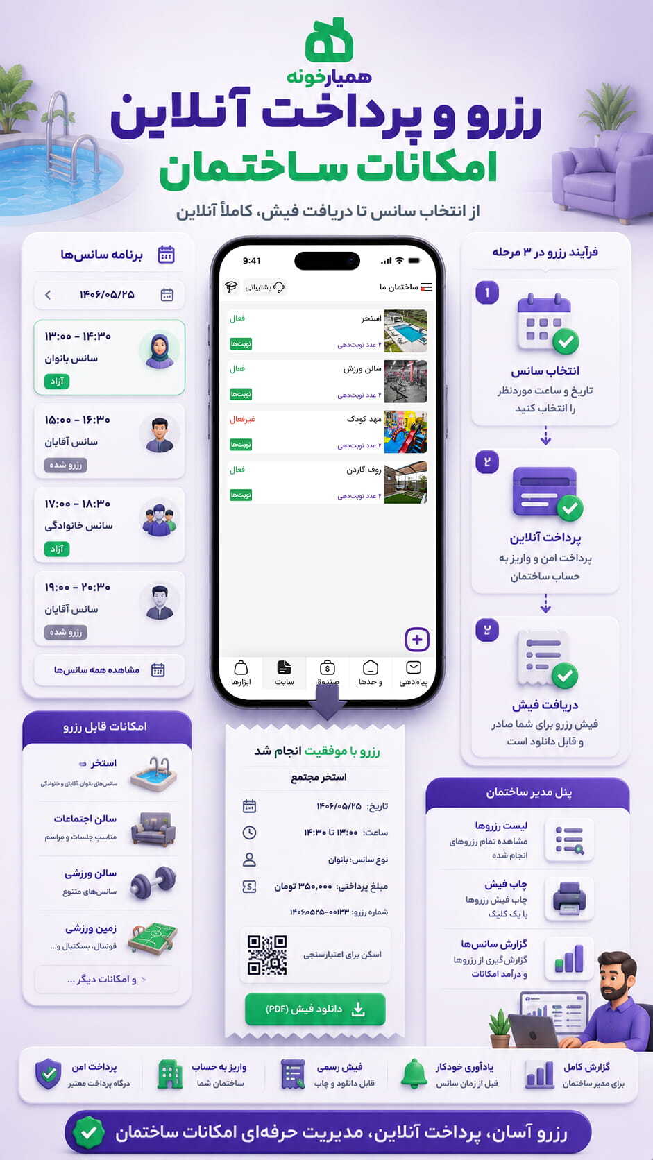 اسکرین شات 5 برنامه ‏‏مدیریت ساختمان همیارخونه