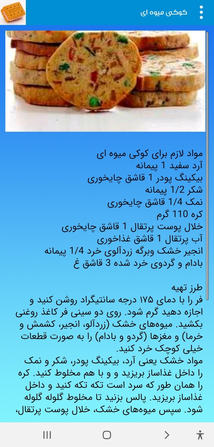 اسکرین شات 6 برنامه بیسکوئیت خانگی