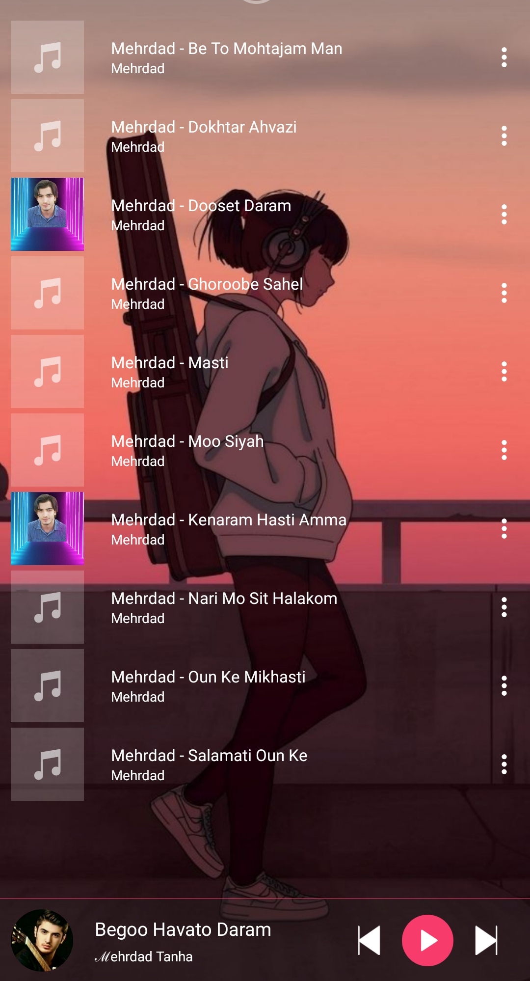 اسکرین شات 3 برنامه پخش موزیک ساده و جذاب