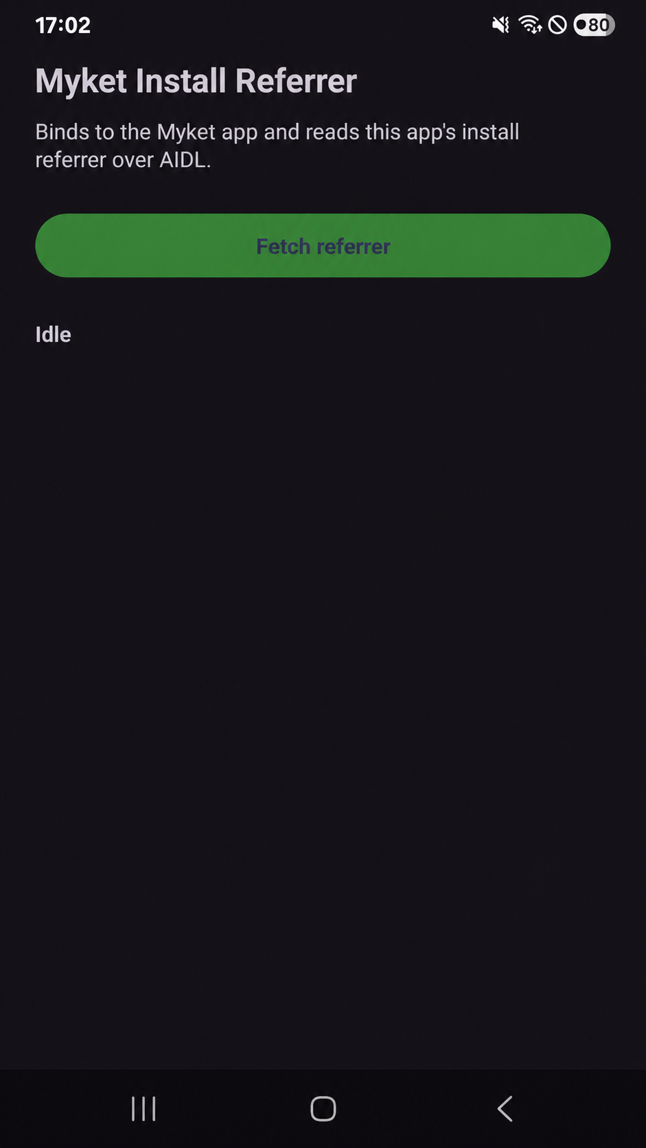 اسکرین شات 2 برنامه ‏برنامه‌ی نمونه‌ی Install Referrer