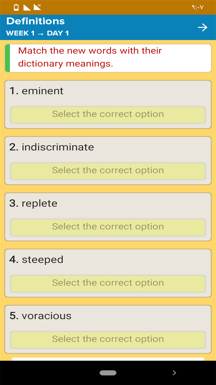 اسکرین شات 10 برنامه کتاب هوشمند 1100 واژه که باید بدانید.