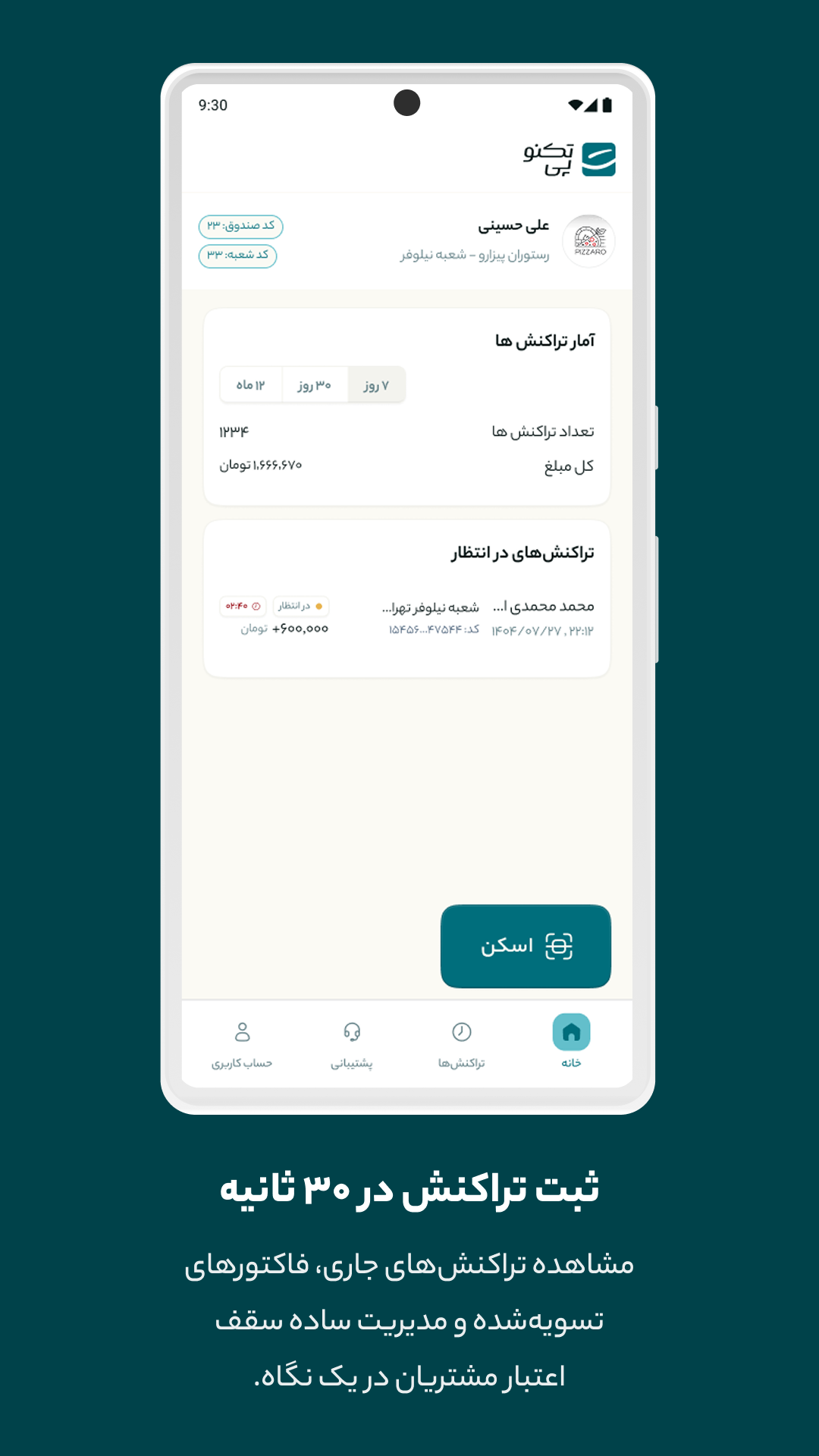 اسکرین شات 2 برنامه ‏اپلیکیشن فروشندگان تکنوپی