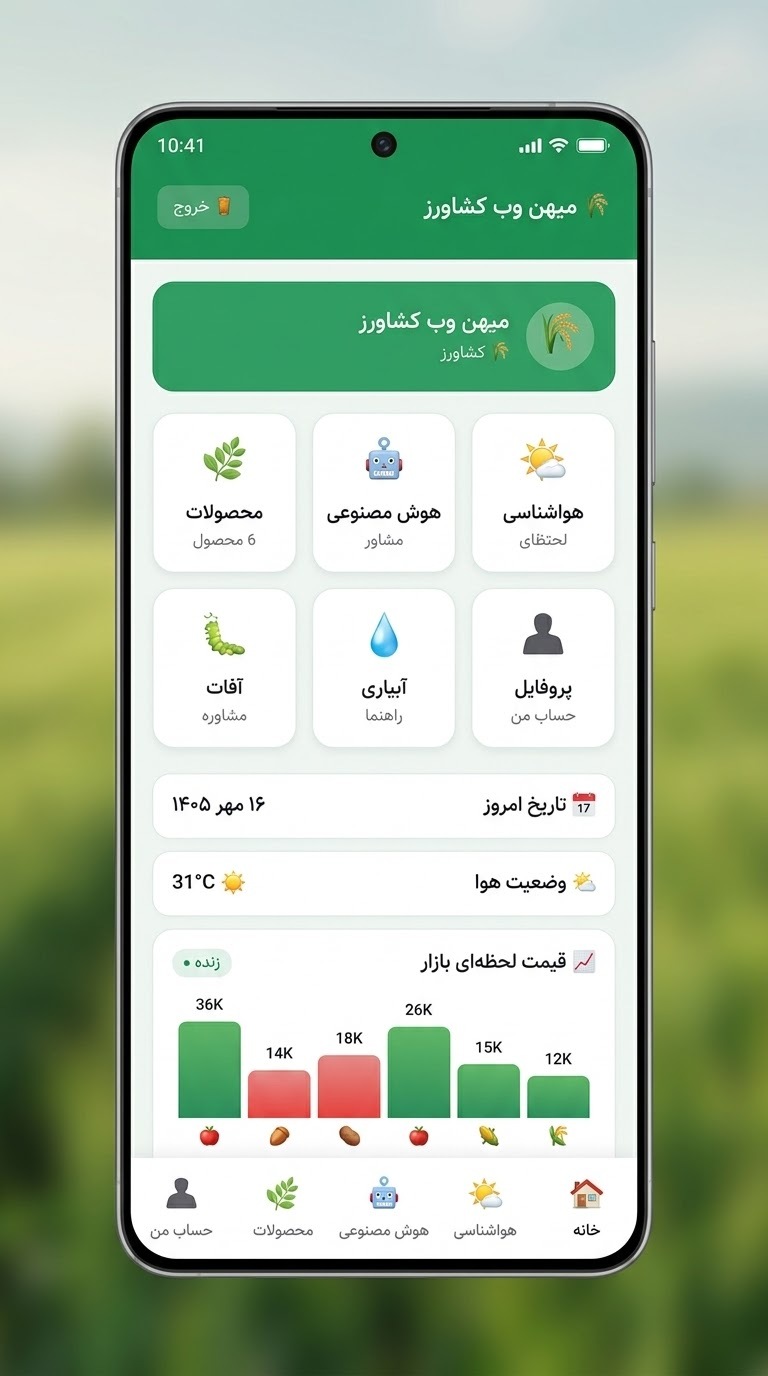 اسکرین شات 1 برنامه ‏میهن وب کشاورز